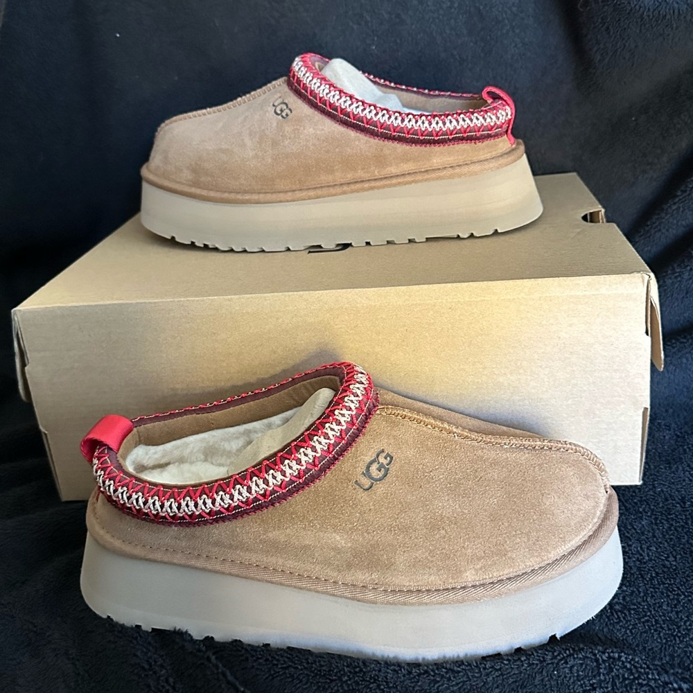 Ugg Chestnut Tazz Tasman Platform Slippers - Picture 5 of 7